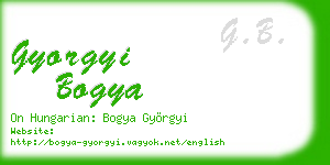 gyorgyi bogya business card
