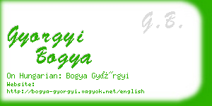 gyorgyi bogya business card